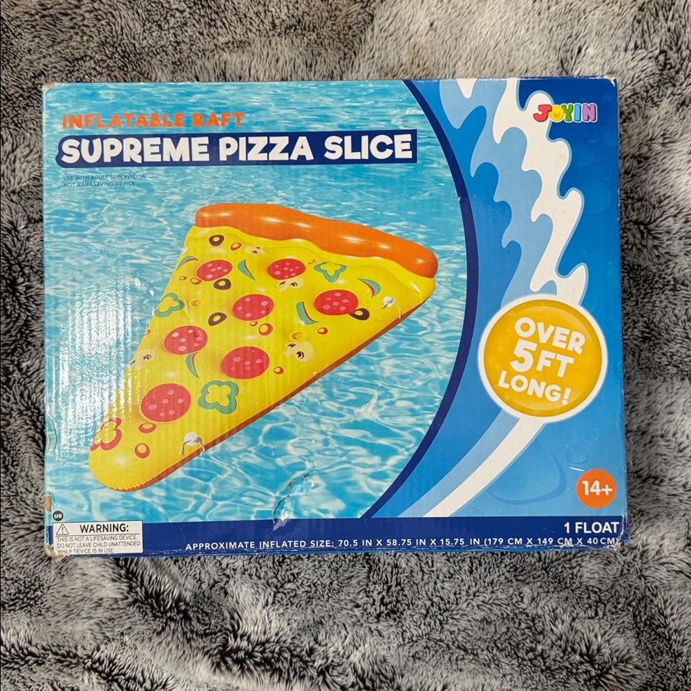 Joyin Giant Inflatable Supreme Pizza Slice Pool Raft Durable Summer Fun Swimming
